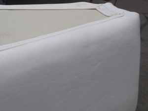 Ripped marine vinyl cushion - After