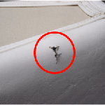 Boat vinyl repair Before and After